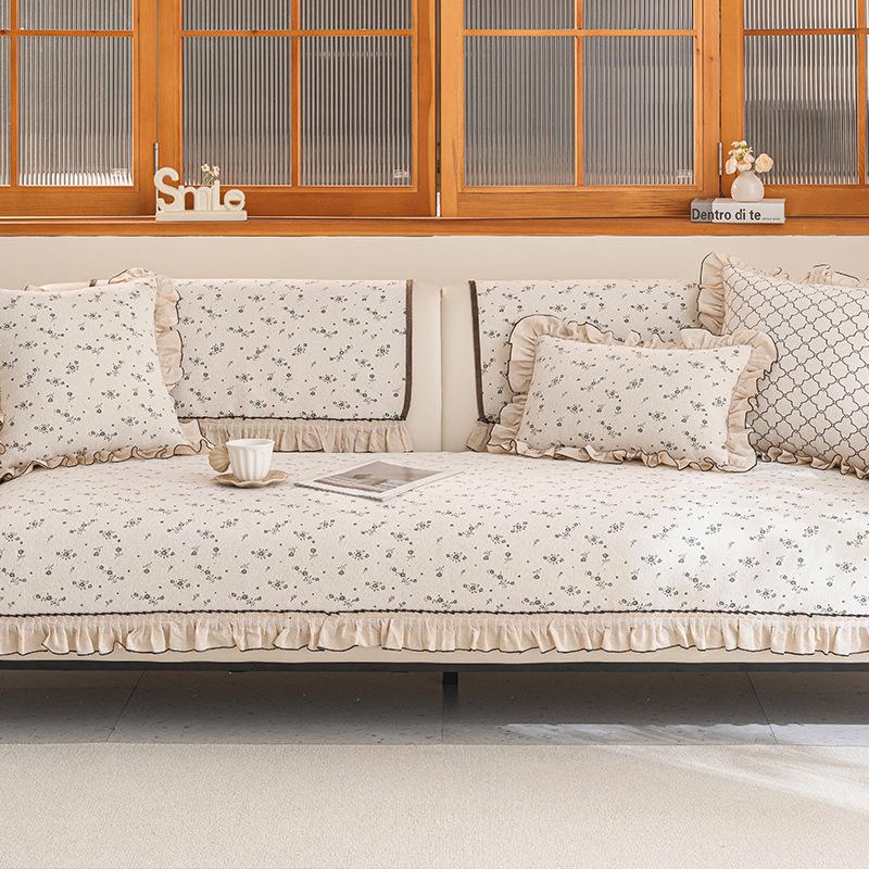 French Sofa Cushion Universal In All Seasons  New Atmosphere Seat Cushion Leather Sofa Cover Chenille Sofa Cover