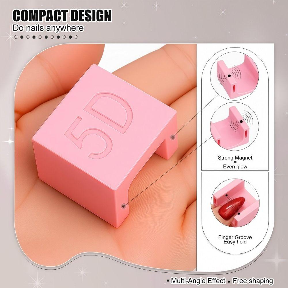 Anti-slip Nail Finger Separator Anti-dirt Reusable Cat Eye Magnet Tool Portable 5D Nail DIY Tool For Nail Polish Application