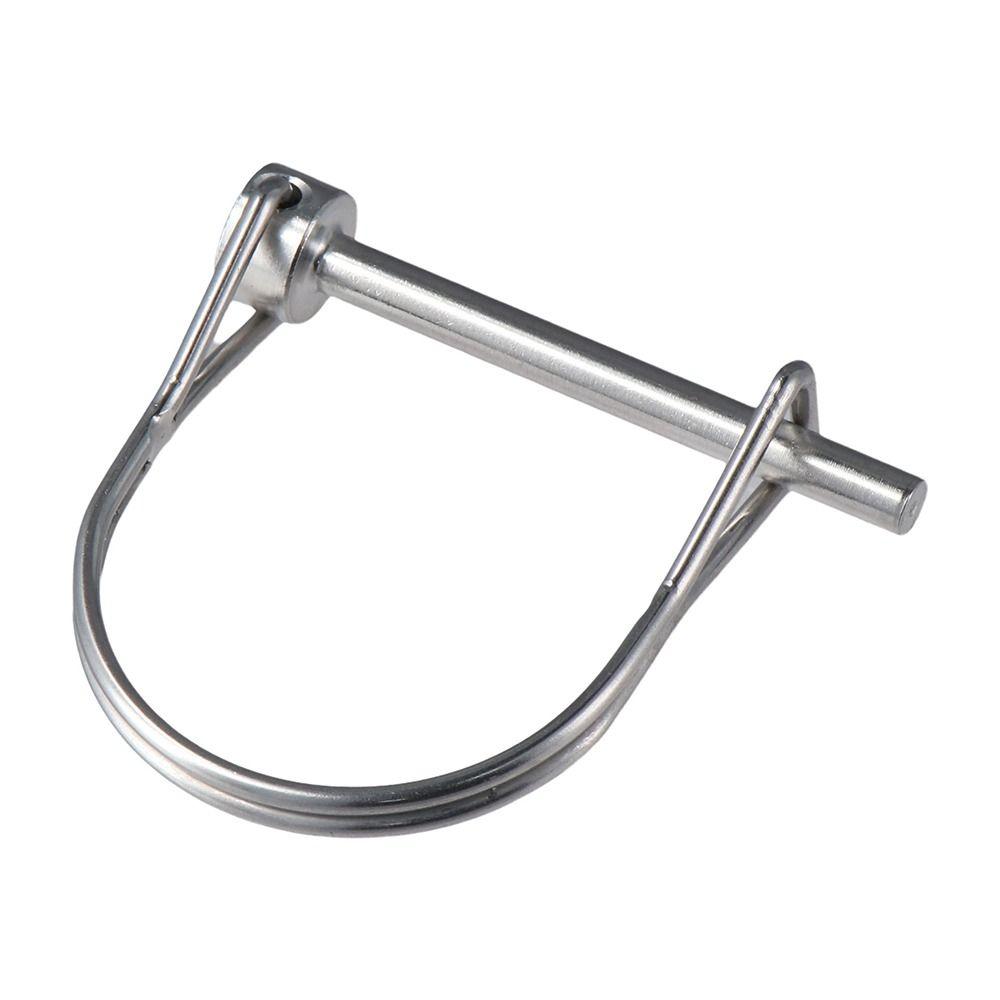 2Pcs Tiny 316 Stainless Steel Full Marine Grade 3/16" x 1.97" Spring Buckle Pin Shaft Locking Pin D-shaped Safety Coupler Pin