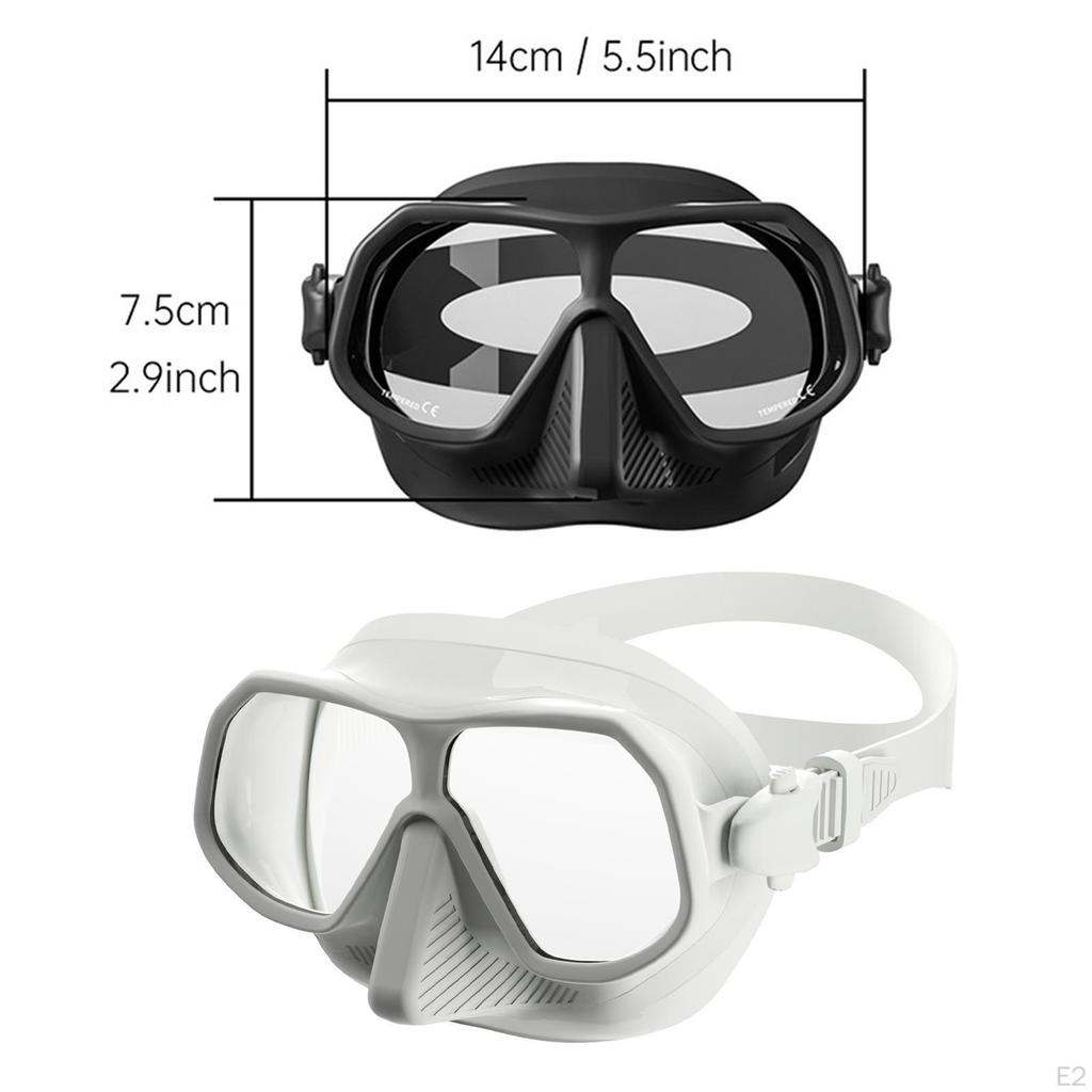 Diving Mask Silicone Snorkeling Goggles for Freediving Boys Girls Underwater white