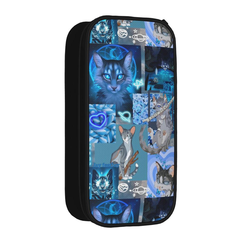 Classic Warriors Jay Feather Cats Pencil Case Fireheart Cartoon Pencilcases Pen Holder Big Capacity Bag School Zipper Stationery