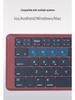 Leather-Feel Foldable Bluetooth Keyboard & Mouse: Multi-System Support, Portable, Silent