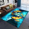 Koi Karpfen Naturalisieren Yin Yang Fisch Cartoon Teppich Teppich für Zuhause Wohnzimmer Schlafzimmer Sofa Fußmatte Dekor,Kinderbereich Teppich Rutschmatte