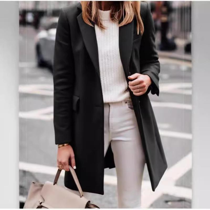 Autumn and Winter Long Large-size Woolen Women's Coat and Coat Quality Goods