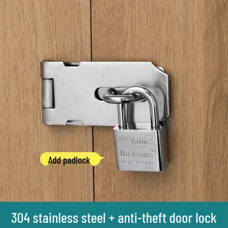 Lockable Thickened Hasp Latch for Cabinet, Drawer, or Wooden Door