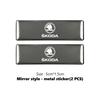 Car Decals Accessories Aluminum Alloy Emblem Auto Body Stickers Decoration For Skoda VRS Octavia 1 2 3 A7 A5 Fabia Rapid Superb