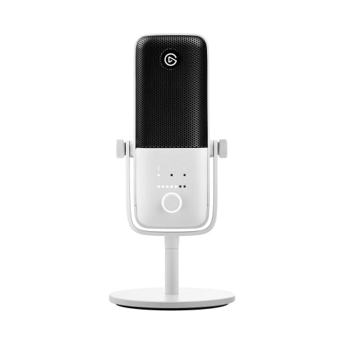 Elgato Wave:3 White - Premium USB Condenser Microphone, White, for Streaming, Podcasting, Gaming, and Home Office, Free Mixer Software, Sound Effects