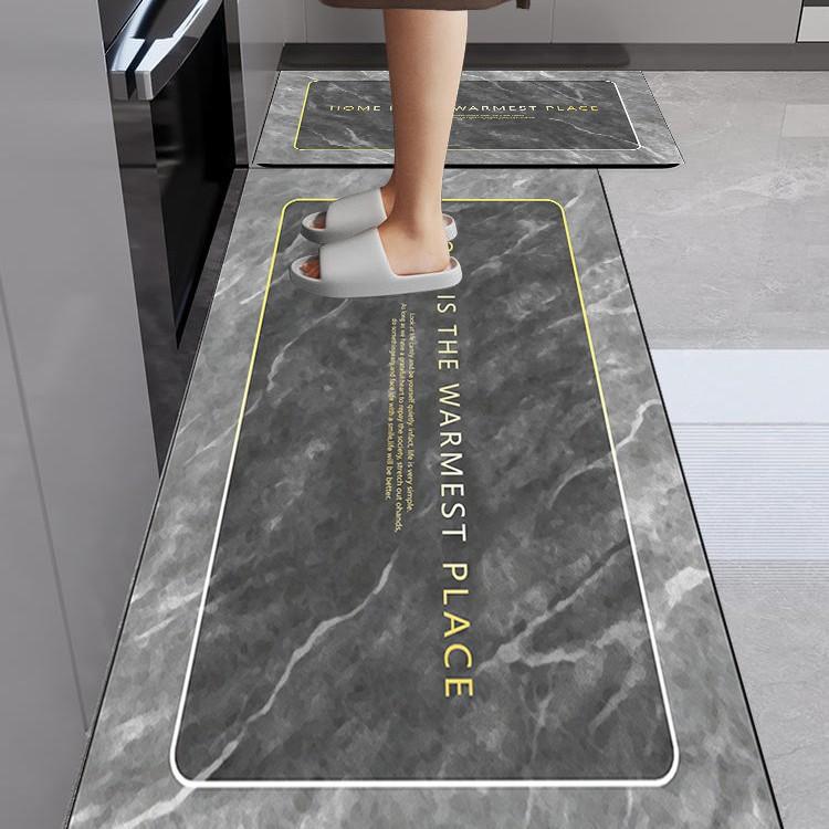 Durable, Water-Absorbing, Anti-Slip Kitchen Floor Mats: Soft, Easy-Care, Dirt-Resistant Diatom Mud Mats