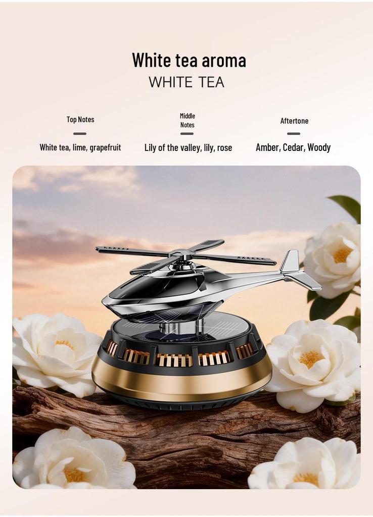 Solar-Powered Rotating Helicopter Aroma Diffuser - Long-Lasting Fragrance Ornament