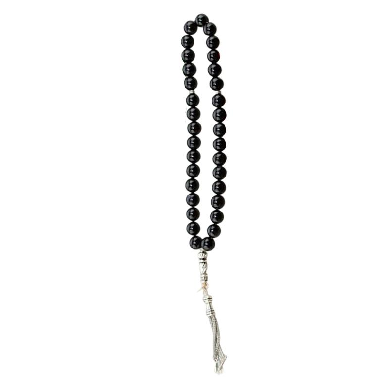 Natural Crystal Beads Necklace with Large 12mm Beads Detail Tassels Chain Gift Everyday Wear for Special Occasion