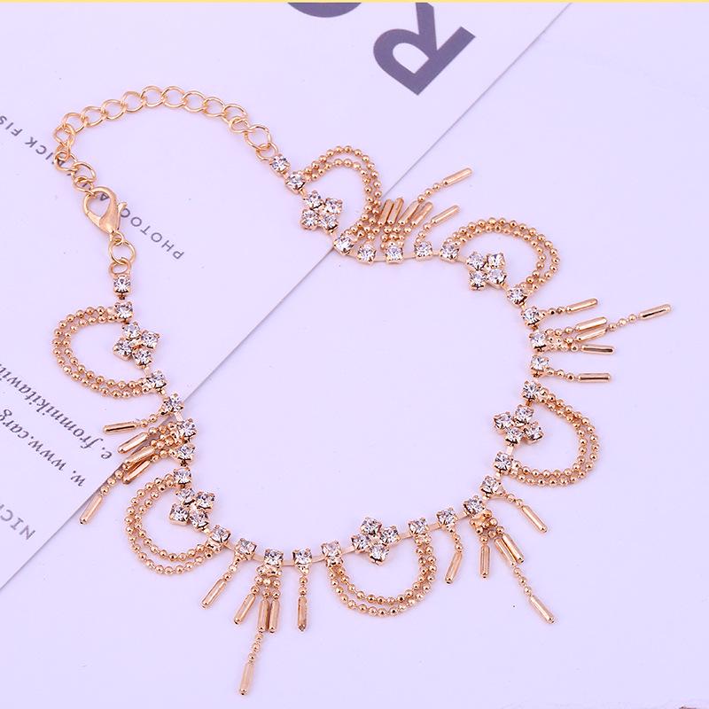 European & American Fashion Rhinestone Tassel Anklet