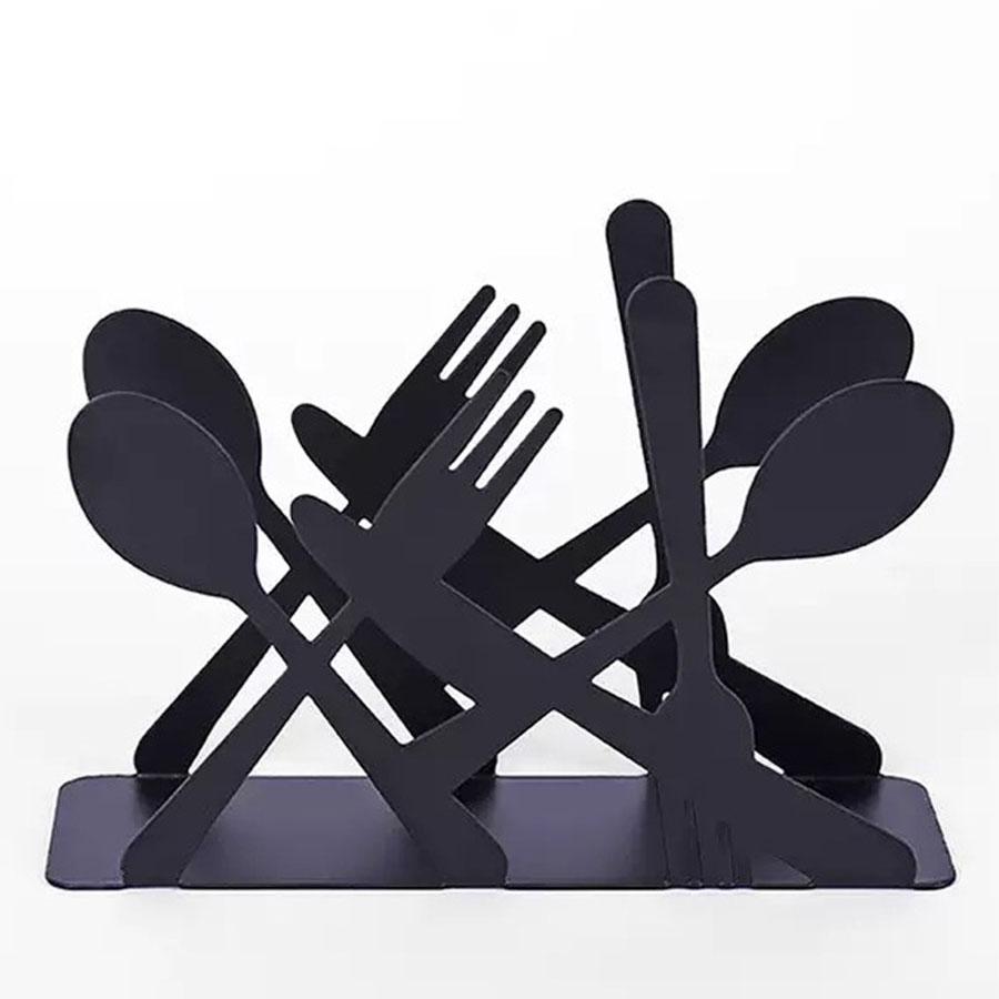 Iron Vertical Napkin Holder, Tabletop Tissue Dispenser Stand for Cafe Hotel Restaurant Dining Table