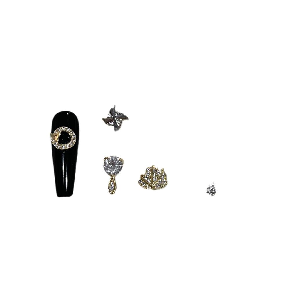 Celebrity Alloy Light Luxury Sparkling Zircon Nail Art Jewelry – DIY Micro-Inlaid Versatile Nail Accessories