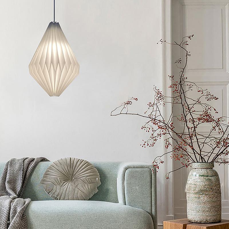 Creative Paper Lantern Shade Nordic Style Folding Pendant Light Art Shade Decorative Light Cover For Living Room Decor
