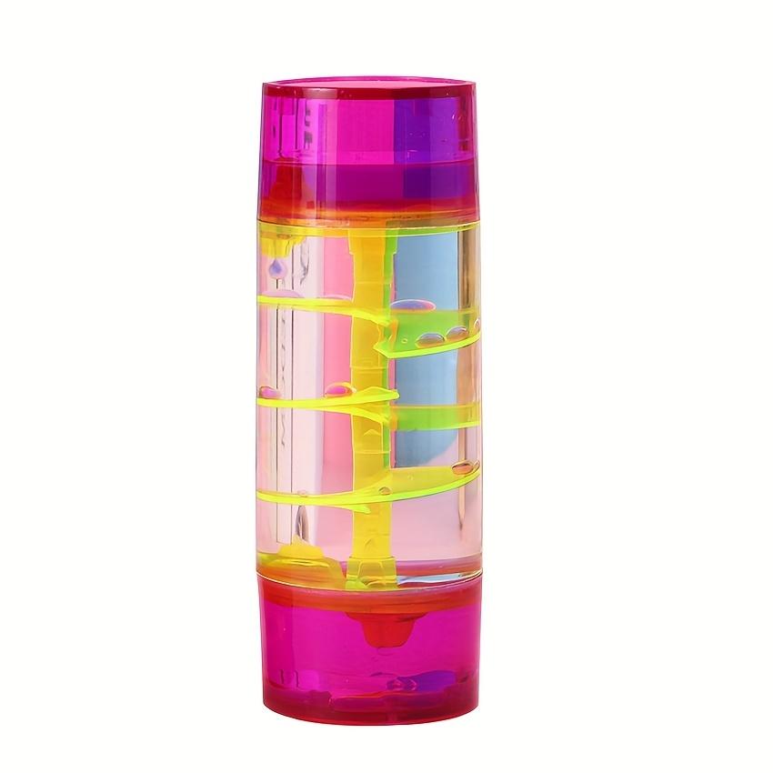 

2D Плоский, Креативный Таймер с Масляной Каплей в Виде Вращающегося Столба, Художественный Декор, Акриловый Желейный Цвет, Настольное Украшение с Прозрачными Слоями, , Для Использования Внутри и Снаружи фиолетовый