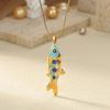 3D Charms Fish Pendant Necklace Snake Chain Marine Life Necklace  Special Occasion