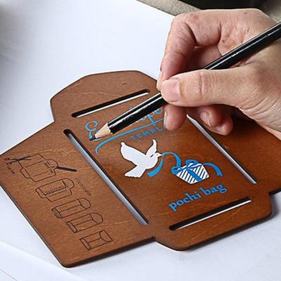 Koperta na prezent Torba rzemieślnicza Drewniany szablon Kreatywny drewniany ręczny szablon Do robienia kopert