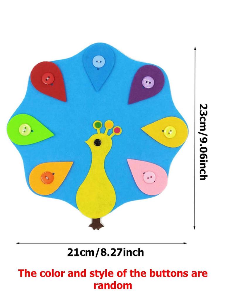 Children Diy Button Early Education Children Toys Montessori Teaching AIDS To Learn Non-woven Fabric Button Up Toy Supplies