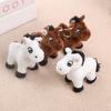 Cute Cartoon Plush Horse Doll Keychain Miniature Stuffed Animal Keyring Bag Pendant Stress Relief Toy