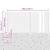 Chain Link Fence with Posts 10 x 1 m (W x H) Hot Dip Galvanized Steel