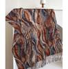 Water ripple print cashmere scarf for autumn and winter, new European and American vintage winter warm versatile shawl and neck warmer