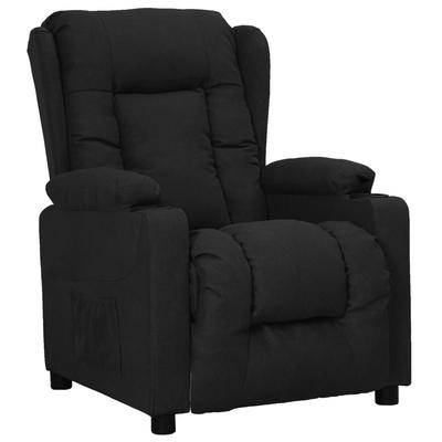 Vidaxl Foldable Armchair, Black, Upholstered In Fabric
