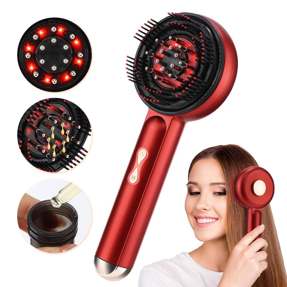 Hair Care Massage Comb EMS Micro-current Head Massager 660 Infrared Red Light Anti Hair Loss Hairbrush Scalp Oil Applicator