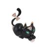 Cute Cat Enamel Pin Green Eyes Rhinestone Brooch Exquisite Cat Kitty Badge  Gift