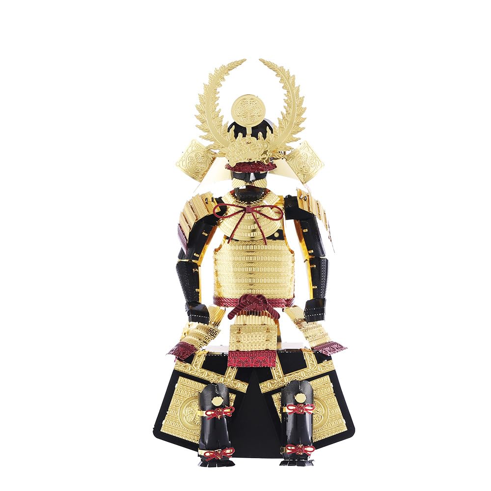 Tenyo Metallic Nano Puzzle Multicolor Tokugawa Ieyasu Armor Stainless No Glue Laser Craft 3D Warrior Armor Series (T-ME-005M), Steel, Required, 0.2m