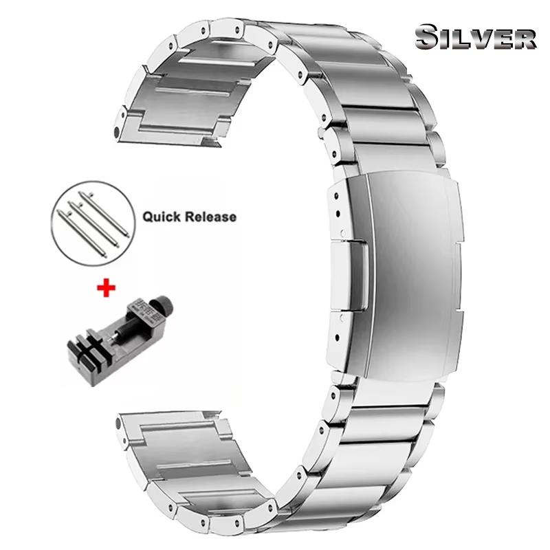 22mm Luxury Titanium Strap For Huawei Watch5/GT5Pro GT4/4Pro 46 Band For Samsung Watch 46mm 3 45mm Bracelet For Amazfit GTR 47mm