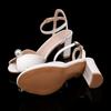 Mode 14cm Ultra High Heels Luxus Perle Peep Toe Damen Sandalen Mode Plateau Keilabsätze Klobige Gladiatorsandalen Sommer Hochzeitsschuhe