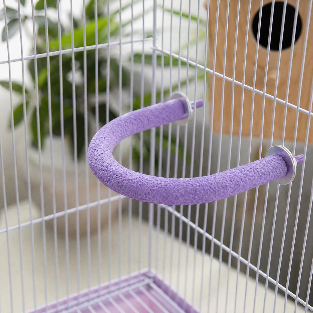U-Shaped Bird Stand with Nail Grinding Bar for Pet Bird Accessory