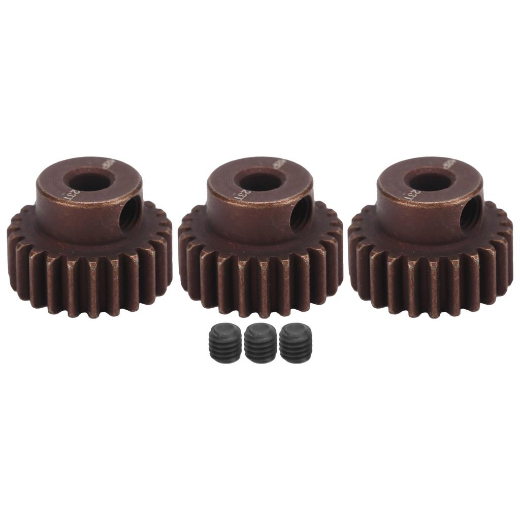 3PCS Steel 23T Diamond Red 48DP Gear for 110 RC Model Car 3.175mm Shaft Motor Accessory