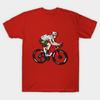 Men Black Print T-shirt Magnus Cort Nielsen Tour De France 2022 No-Cut Transfer Paper Print Cotton Tshirt