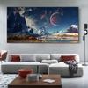 Leinwandgemälde, Universum, Sterne, Planeten, Landschaft, Poster und Druck, Weltraum, Exoplanet, Galaxie, Wandkunst, Bilder für Heimdekoration