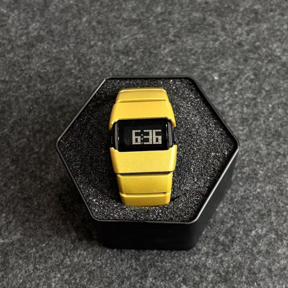 American Fashion LED Electronic Watch Silicone Watch Strap Rectangular Dial Quartz Watch Waterproof Men's Electronic Watches