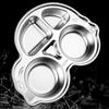 Dinner Plate Eco-friendly Rust-proof Stainless Steel Separate Baby Food Plate for Home