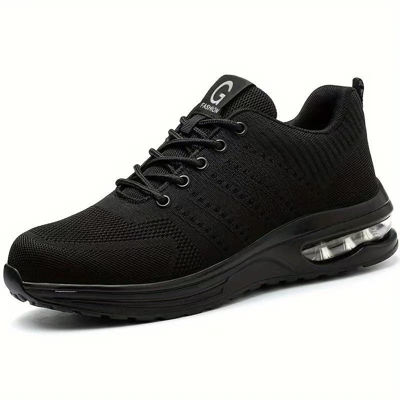 Men s Summer Steel Toe Safety Sneakers - Lightweight, Anti-Smash, Anti-Puncture, Fashionable Mesh Work Shoes.