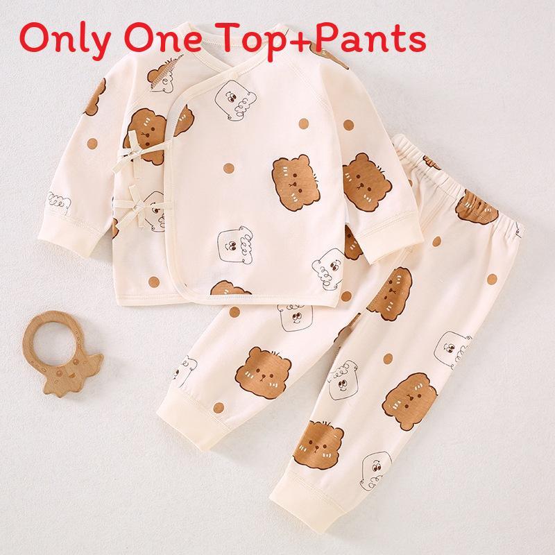 Newborn Baby Cotton Spring Autumn Bodysuit Set With Antibacterial Fabric For Infants