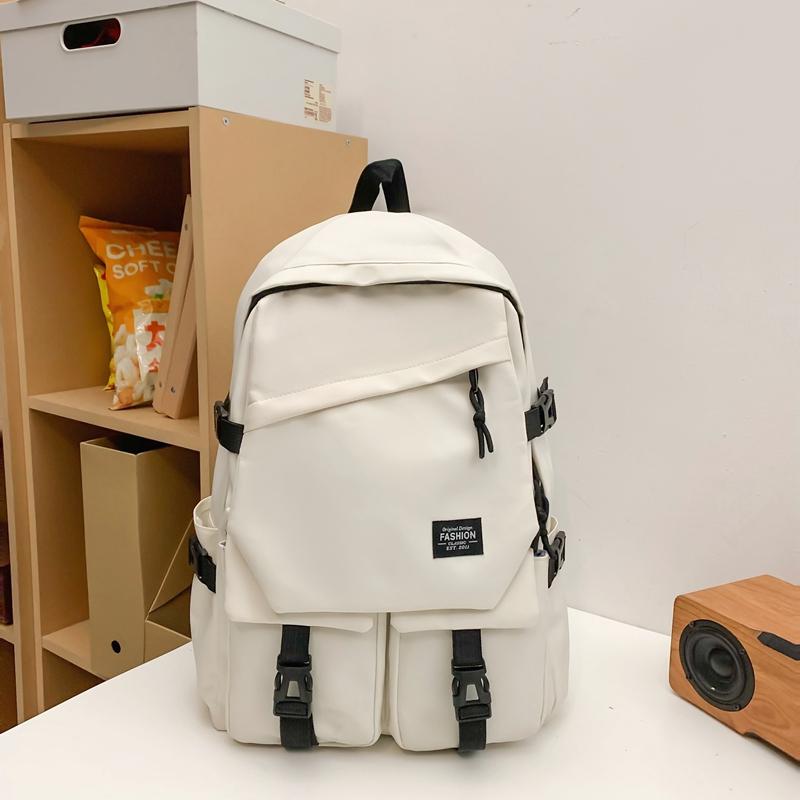 Damen Rucksack im Campus-Stil, einfarbig, für Männer, große Kapazität, Schultasche für Schüler