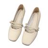 French Temperament Single Shoes Autumn New Pearl Soft Bottom Flat Bottom Soft Surface Shoes Light Mary Jane Shoes