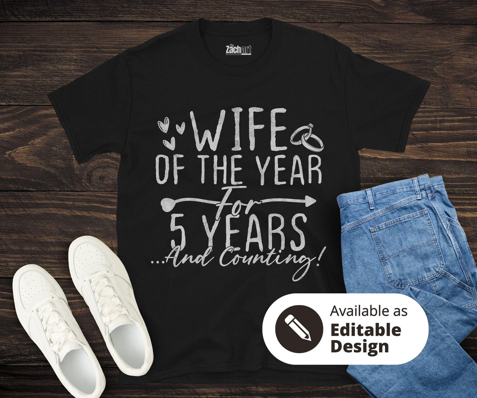 Wife of the Year Shirt, Personalized Wedding Anniversary Gift, Best Wife Ever Shirt, Romantic Gift for Her, Custom Couple Shirts, Wife Gift 4XL