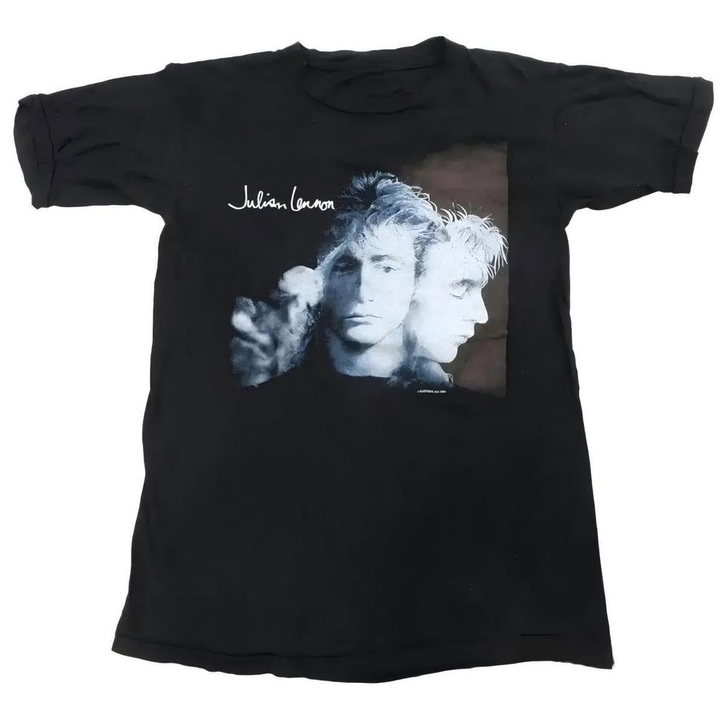 Julian Lennon 1984 Tour Vintage Black T-Shirt