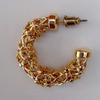 Cross Hollow Woven Twist Hoop Earrings - Simple, Versatile C-Shaped Fashion Studs