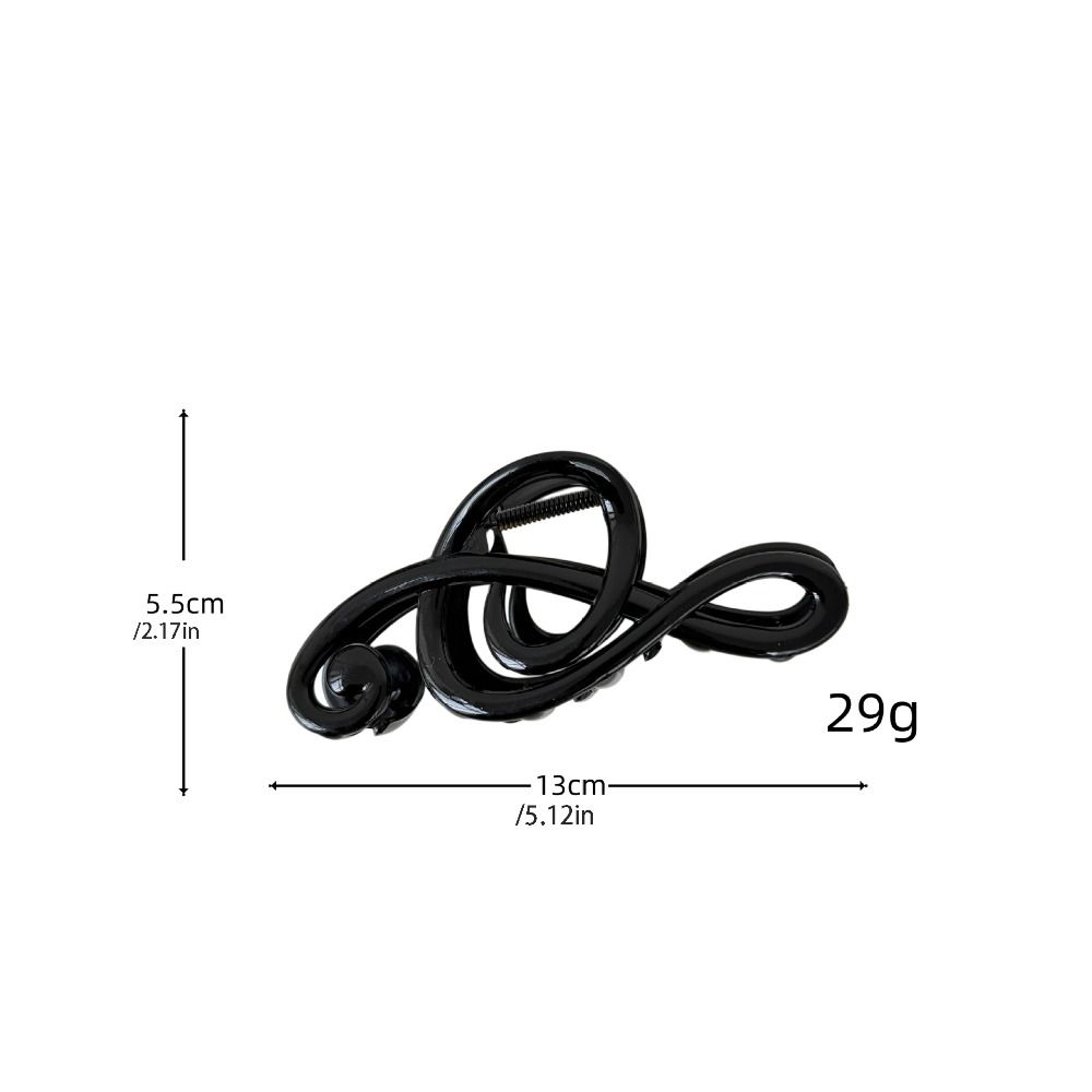 Creative Hairpin Musical Note Hair Claw Non-Slip Extra Large Mobiu Hair Clip Korean Style Minimalist Plastic Grab Clip Travel