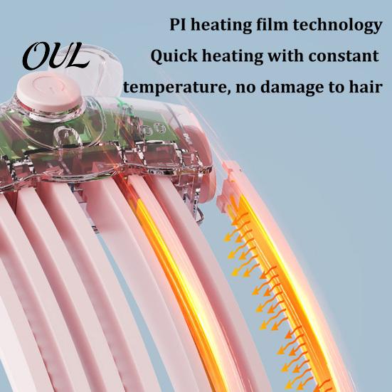 Hair Root Volumizer Clip 1/2Pcs Heated Volume Clip, Cordless Lifter Comb with 2 Travel Size Care Device Heat Settings, USB Rechargeable Volumizing for