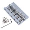 Electric Bass Bridge 5 String Bass Saddle Bridge Thickened Tailpiece Bridge Replacement with Screws Wrench