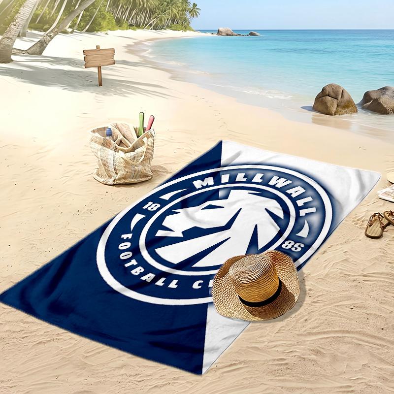 Toalha de Praia Estampa de Futebol Millwall, Toalha Grande Macia de Secagem Rápida para Praia Acampamento Natação