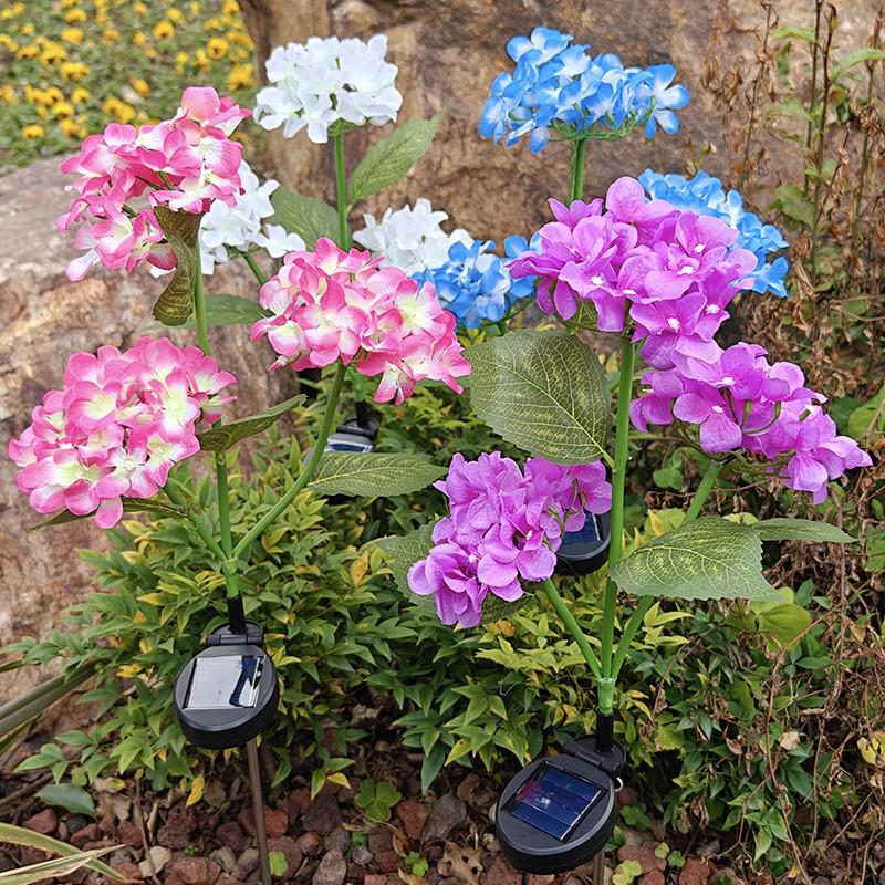 Waterproof Solar Hydrangea Garden Light - Outdoor Decorative Lawn Lamp