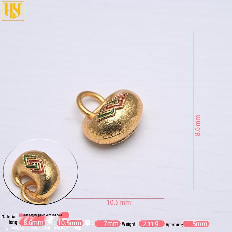 Vergoldeter Glücksschloss Anhänger Armband Halskette Charm